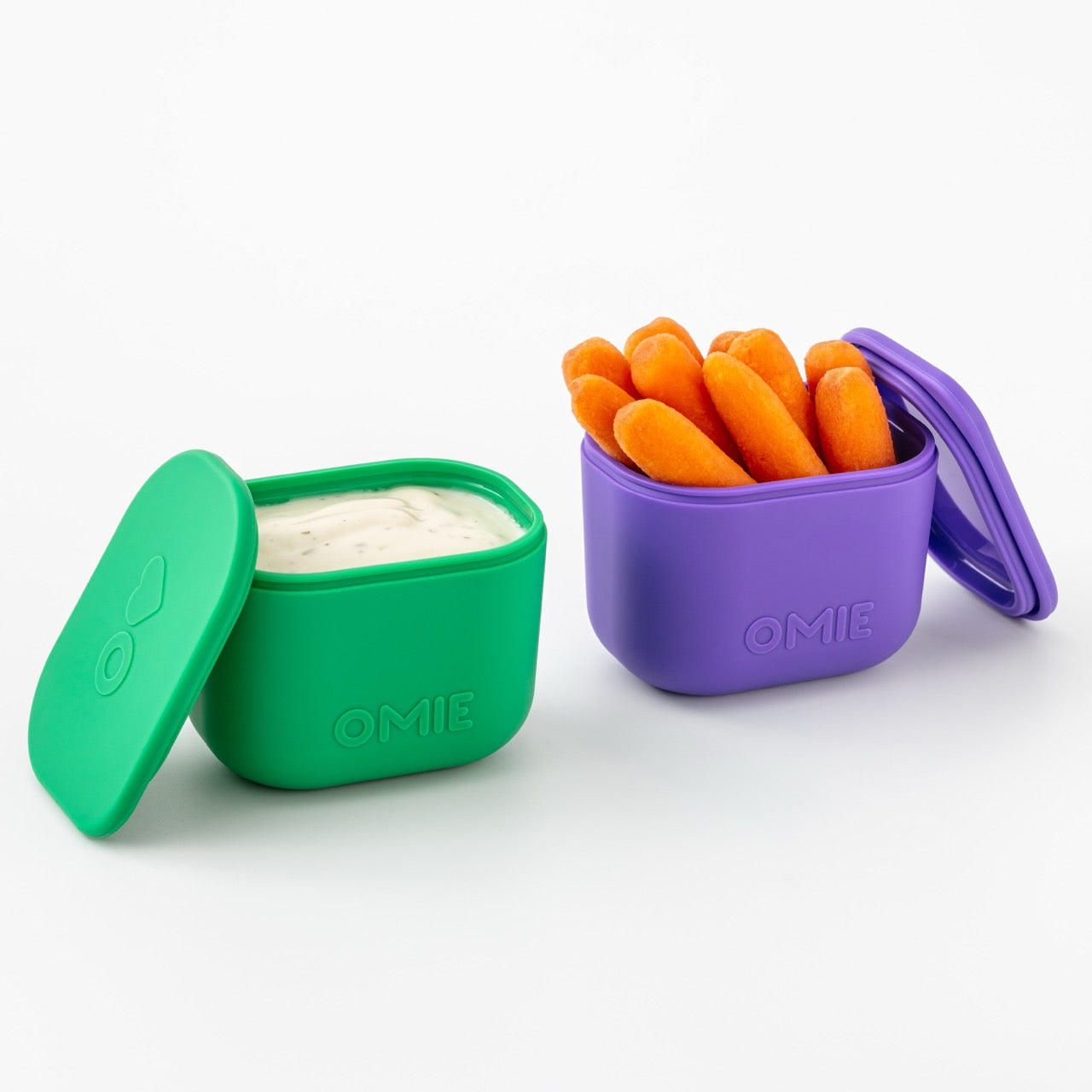 Purple/Green OmieBox UP Dip Containers