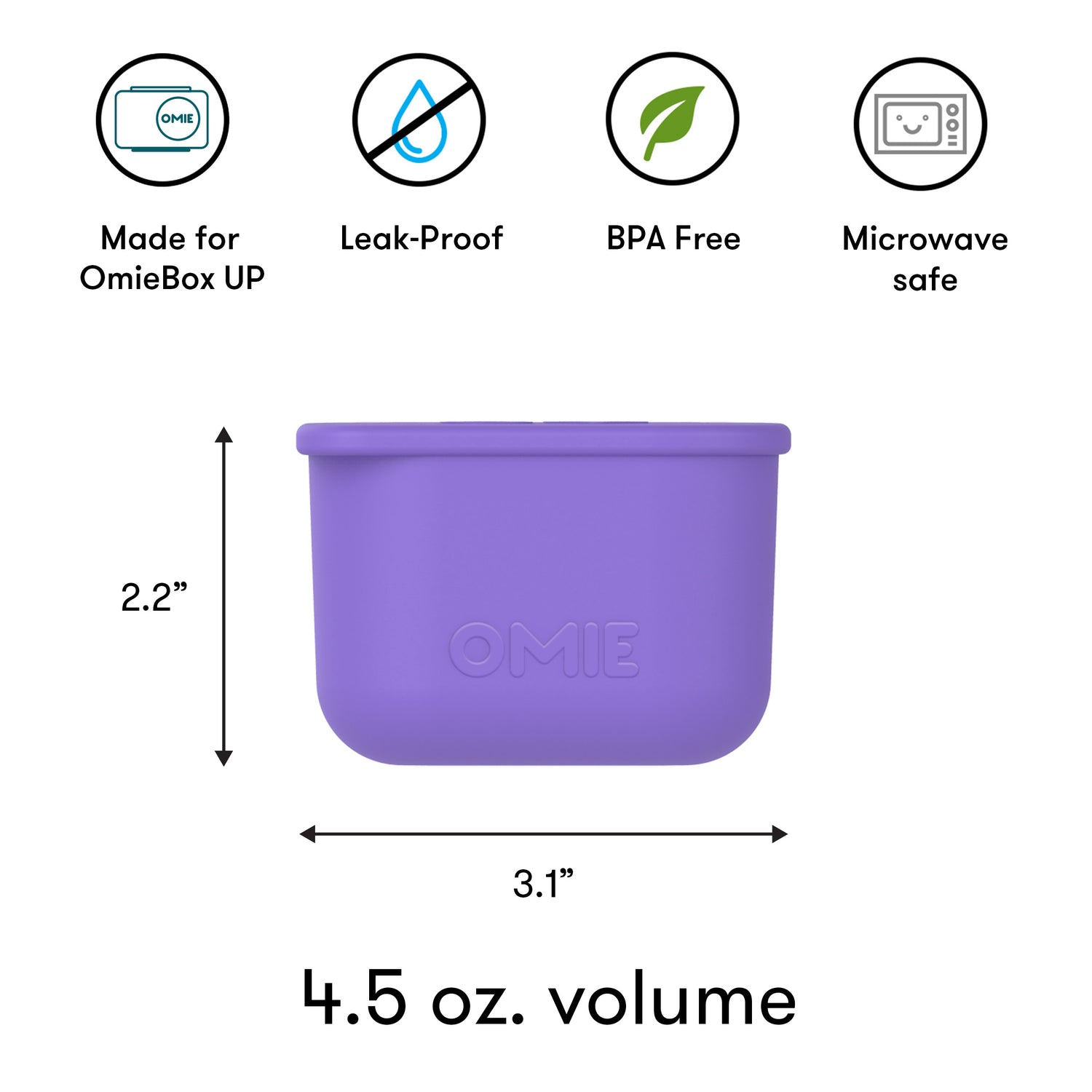 Purple/Green OmieBox UP Dip Containers