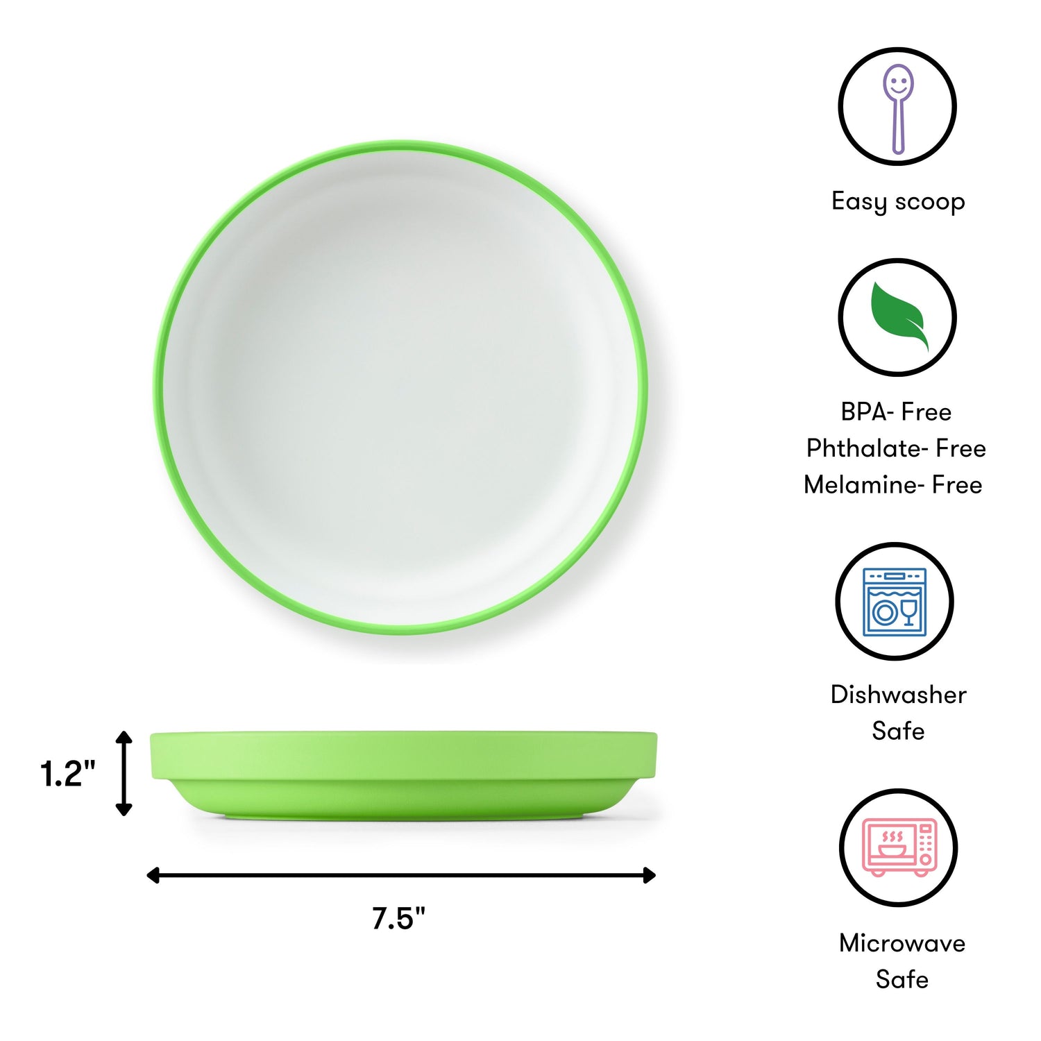 Green OMIE Easy Scoop Plate